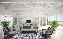 Load image into Gallery viewer, 5&#39; X 7&#39; Ivory Or Blue Coral Indoor Area Rug