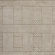 Load image into Gallery viewer, 7&#39; X 9&#39; Beige Geometric Lines Uv Treated Indoor Area Rug