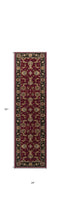 Load image into Gallery viewer, 5&#39;X8&#39; Red Black Machine Woven Floral Traditional Indoor Area Rug