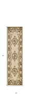 Load image into Gallery viewer, 8&#39;X11&#39; Ivory Machine Woven Hand Carved Floral Medallion Indoor Area Rug
