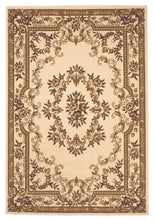 Load image into Gallery viewer, 8&#39;X11&#39; Ivory Machine Woven Hand Carved Floral Medallion Indoor Area Rug