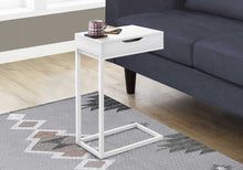 Load image into Gallery viewer, 16&quot; X 10.25&quot; X 24.5&quot; White Metal With A Drawer Accent Table