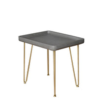 Load image into Gallery viewer, 18&quot; Gold And Gray End Table