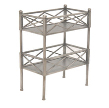Load image into Gallery viewer, 32&quot; Silver Metal End Table With Shelf