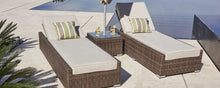 Load image into Gallery viewer, 78&quot; X 29&quot; X 28&quot; Brown 3Piece Outdoor Armless Chaise Lounge Set With  Cushions