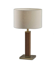 Load image into Gallery viewer, Black Wood Monument Table Lamp