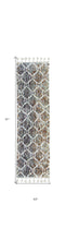 Load image into Gallery viewer, 5&#39; X 8&#39; Grey Or Sand Geometric Abstract Diamonds Indoor Area Rug With Fringe