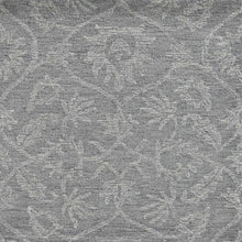 Load image into Gallery viewer, 8&#39; Grey Hand Tufted Space Dyed Floral Ogee Indoor Runner Rug