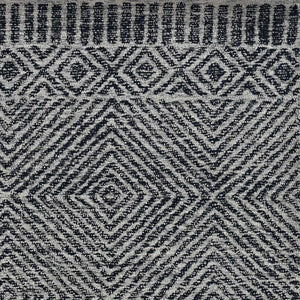 108 X 156 Grey Or  Black Wool Rug