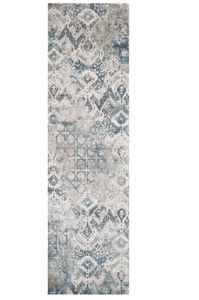 91 X 130 Teal Polyester Or  Viscose Rug