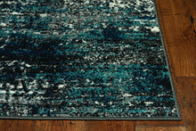 Load image into Gallery viewer, 7&#39; Grey Blue Machine Woven Abstract Indoor Runner Rug
