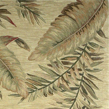 Load image into Gallery viewer, 10&#39; Ivory Hand Tufted Tropical Leaves Indoor Runner Rug