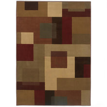 Load image into Gallery viewer, 4&#39;X6&#39; Red And Tan Geometric Area Rug