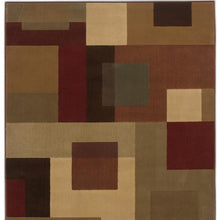 Load image into Gallery viewer, 4&#39;X6&#39; Red And Tan Geometric Area Rug