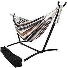 Load image into Gallery viewer, Sahara Stripe Classic 2 Person Hammock With Stand