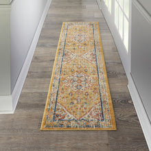 Load image into Gallery viewer, 5&#39; X 7&#39; Yellow And Ivory Dhurrie Area Rug