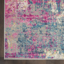 Load image into Gallery viewer, 2&#39; X 3&#39; Blue And Pink Abstract Power Loom Area Rug