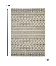 Load image into Gallery viewer, 5&#39; X 7&#39; Gray Geometric Berber Power Loom Area Rug