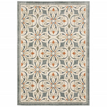 Load image into Gallery viewer, 10’ X 13’ Gray And Beige Medallion Indoor Area Rug