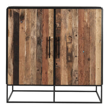 Load image into Gallery viewer, Modern Rustic Black And Natural Accent Cabinet