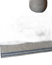 Load image into Gallery viewer, 8&#39; X 9&#39; Blue And Gray Indoor Outdoor Area Rug