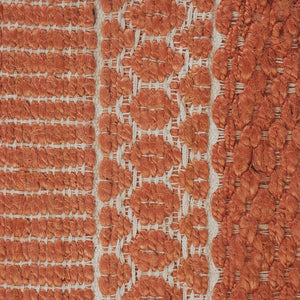 5’ x 8’ Orange and White Thin Striped Area Rug