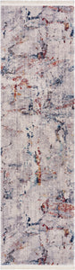 2’ x 8’ Gray Toned Abstract Runner Rug