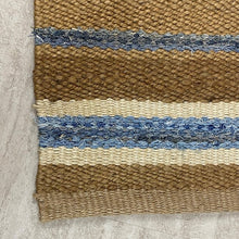 Load image into Gallery viewer, 5&#39; X 7&#39; Blue And Brown Dhurrie Hand Woven Area Rug