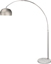 Load image into Gallery viewer, Mid 1-Light Brushed Nickel Adjustable Arc Floor Lamp With Metal Shade (94&quot;)