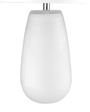 Load image into Gallery viewer, 28&quot; White Ceramic Column Table Lamp With White Drum Shade