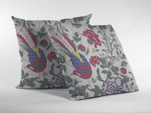 Load image into Gallery viewer, 16” Pink Sage Peacock Indoor Outdoor Throw Pillow