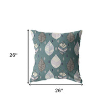 Load image into Gallery viewer, 18” Pine Green Leaves Indoor Outdoor Zippered Throw Pillow