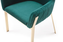 Load image into Gallery viewer, Green Velvet Gold Dining Chair