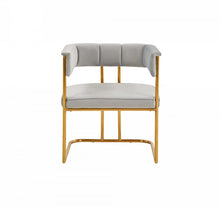Load image into Gallery viewer, Gray Gold Modern Dining Chair