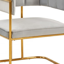 Load image into Gallery viewer, Gray Gold Modern Dining Chair