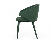 Load image into Gallery viewer, Set of Two Green Fabric Wrapped Dining Chairs