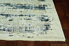 Load image into Gallery viewer, 8&#39; Blue Abstract Dhurrie Runner Rug