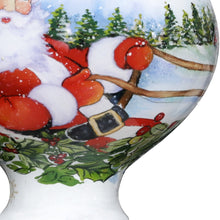 Load image into Gallery viewer, Santa Riding a Sleigh Hand Painted Mouth Blown Glass Ornament